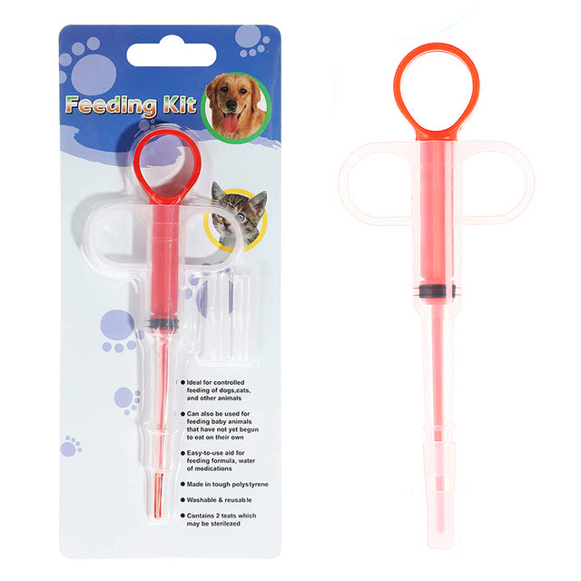 1Pc Pet Feeder Pet Medicine Syringe Tablet Pill Push Dispenser Medicine Water Syringe Dog Cat Puppy Feeder Kit Motohoo