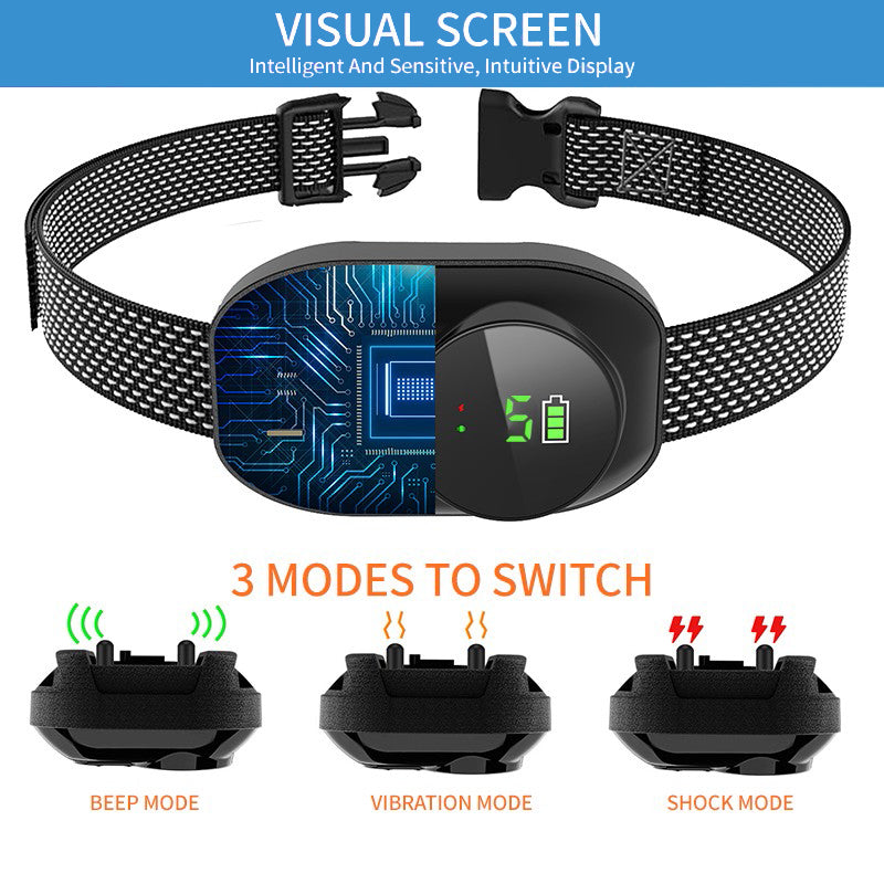 Anti Barking Dog Collar Rechargeable Automatic Bark Stopper Effective Stop Barking IP67 Waterproof Collars For Dog Motohoo