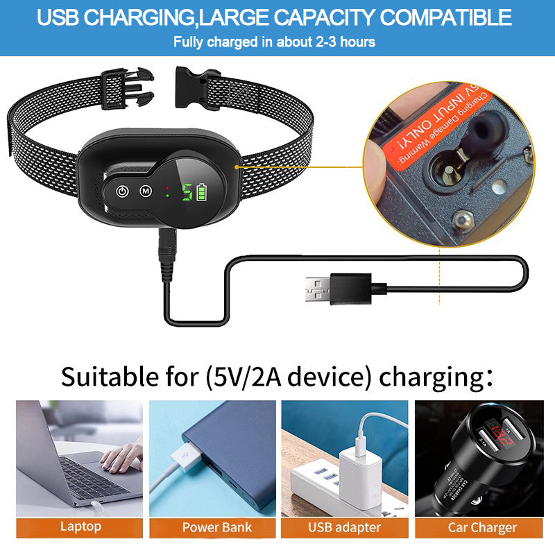 Anti Barking Dog Collar Rechargeable Automatic Bark Stopper Effective Stop Barking IP67 Waterproof Collars For Dog Motohoo