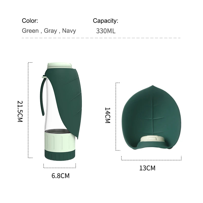 Large Dogs Portable Water Bottle Pet Foldable Silicone Leaf Bowls Feeder For Small Dog Cat Labrador Retriever Outdoor Dispenser Motohoo