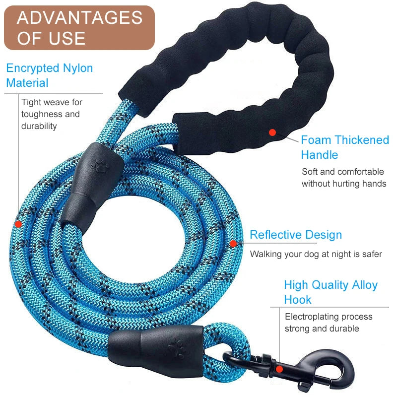 Strong Nylon Dog Leash Motohoo