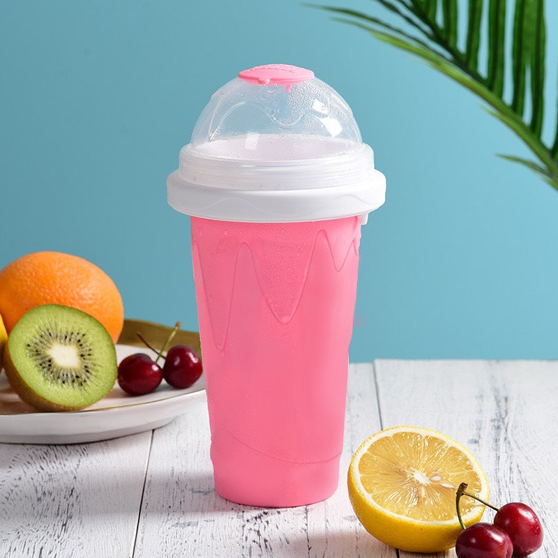 Capacity Slushy Cup Summer Squeeze Homemade Juice Water Bottle Quick-Frozen Smoothie Sand Cup Pinch Fast Cooling Magic Ice Cream Motohoo