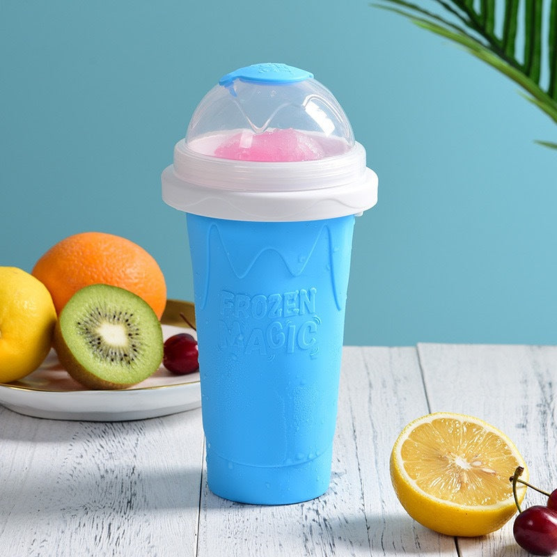 Capacity Slushy Cup Summer Squeeze Homemade Juice Water Bottle Quick-Frozen Smoothie Sand Cup Pinch Fast Cooling Magic Ice Cream Motohoo