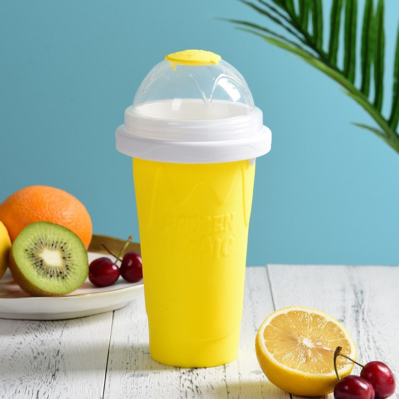 Capacity Slushy Cup Summer Squeeze Homemade Juice Water Bottle Quick-Frozen Smoothie Sand Cup Pinch Fast Cooling Magic Ice Cream Motohoo