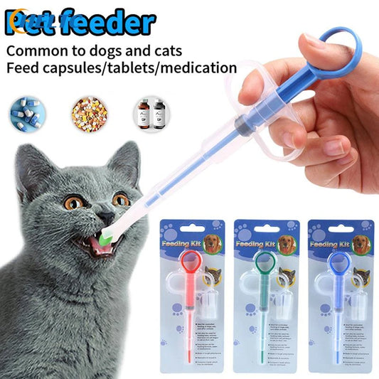 1Pc Pet Feeder Pet Medicine Syringe Tablet Pill Push Dispenser Medicine Water Syringe Dog Cat Puppy Feeder Kit Motohoo