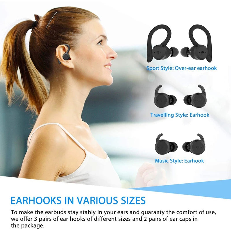 Waterproof Bluetooth Wireless TWS Ipx7 Earbuds Stereo - Motohoo
