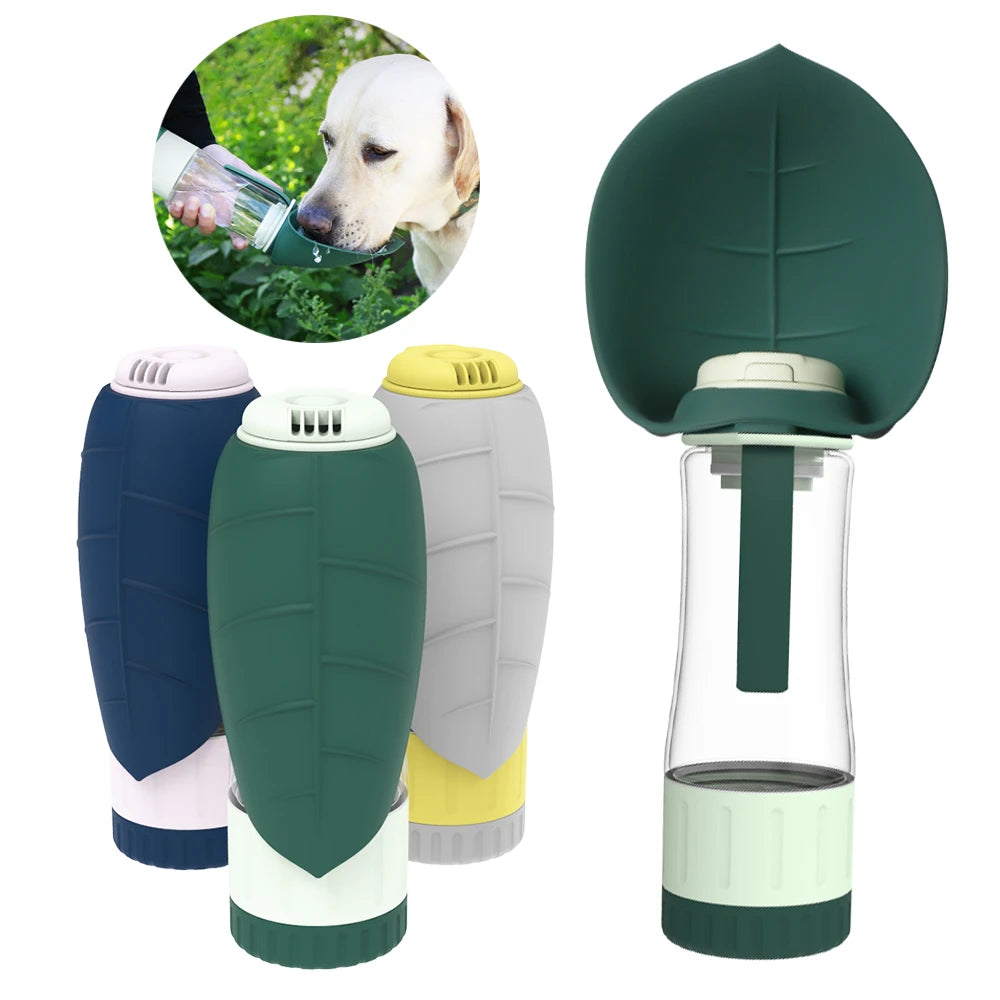 Large Dogs Portable Water Bottle Pet Foldable Silicone Leaf Bowls Feeder For Small Dog Cat Labrador Retriever Outdoor Dispenser Motohoo
