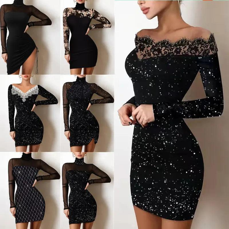 Multiple styles Black Shine Sexy Mini Prom Dress Motohoo